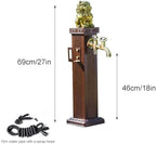 Free Standing Water Column for Home Garden, Outdoor Column Faucet, Garden Hose Holder with Full Copper Faucet, Square Garden Water Column, Stainless Steel(Red,69cm/27in) - Image 2