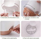Plant Pots for Indoor 9/8/7/6.5/6/5 Inch, Self Watering Planter Pots with Drainage Holes and Saucers, 6Pcs Plastic Flower Pots for Indoor & Outdoor Plants（White） - Image 6