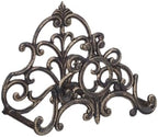 Relaxdays Antique Hose Holder, Cast Iron, Vintage Look, Wall-Mounted, HxWxD: 24 x 31.5 x 15 cm, Garden Hose Hanger, Bronze - Image 5