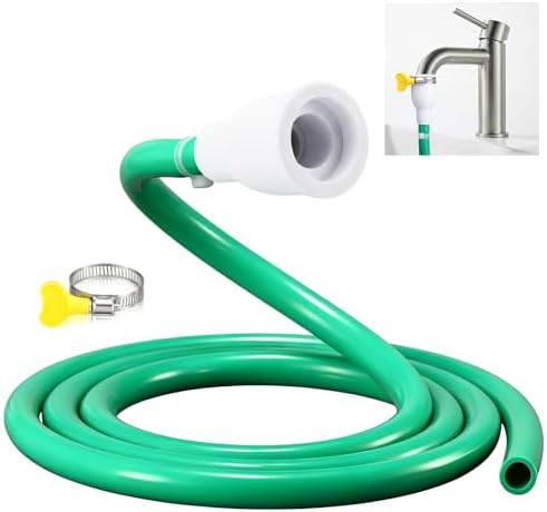 16 ft Faucet Hose Adapter for Sink,Silicone Tube with Connector by Innconee