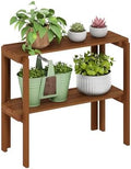 Furinno TIOMAN Plant Shelf, 2-Tier Plant Stand, Display Shelf, for Multiple Pot, Easy Toolless Assembly, Patio, Balcony, Garden, Natural by Furinno-FitsYourSpaceFitsYourBudget