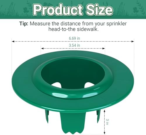 RAWILL 12 Pack Sprinkler Head Protector, Lawn Sprinkler Guard - Green - Image 2