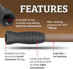 Flexzilla Colors SwivelGrip Garden Hose 5/8 in. x 100 ft., Lightweight All-Weather Water Hose, Durable and Flexible, Leak-Free Connections, Brown Mulch - Image 4