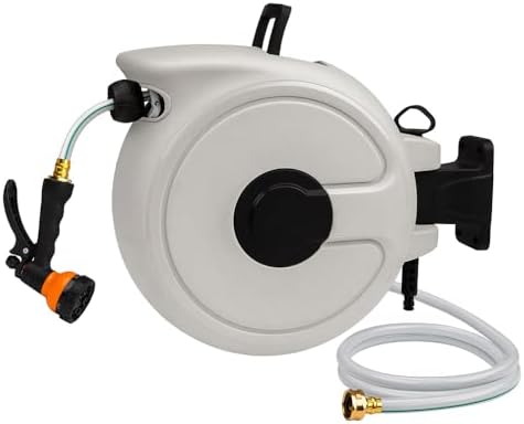 FEVONE Retractable Garden Hose Reel 100 ft, Auto Rewind by Fevone