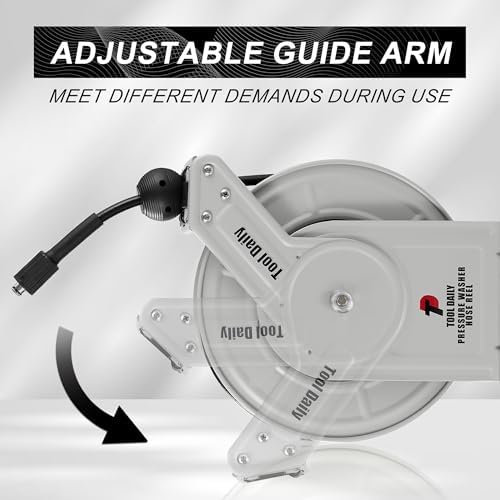 Tool Daily Retractable Pressure Washer Hose Reel 60 FT x 1/4”, 3600 PSI - Image 2