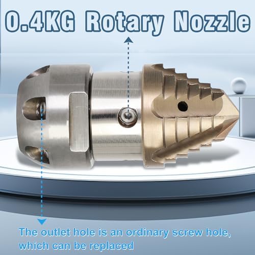 Anrain 3/8 Sewer Jetter Nozzle for 40 L/min Pressure Washer, 360 Degree 3/8 NPT Sewer Jetter Rotating Nozzle, Stainless Steel, for Vehicle Cleaning, Industrial Equipment Cleaning, 2-Year US Warranty - Image 6