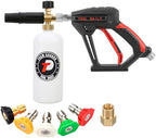 Tool Daily Short Pressure Washer Gun with Foam Cannon, High Pressure Washer Hose 25 FT x 1/4 Inch - Image 2
