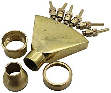 Xiaochen Lawn Irrigation Garden Watering with Valve Garden Landscape Pond Sprinklers Brass Adjustable 1.5" Phoenix Tail Shaped Fountains Spray Head Scattering Nozzles (Color : 1.5 inch) - Image 4