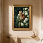 Gold Vintage Framed Watering Can Wall Art, Rustic Still Life Print - Image 5