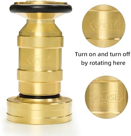 Fire Hose Nozzle 2" NPSH/NPT Fire Fighter Hose Nozzle 100 psi 75 gpm - Image 3