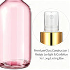 54 Pack 4 oz Small Glass Spray Bottles, Pink Refillable Fine Mist Bottles for Essential Oils, Cleaning Solutions, Perfume, Travel Size Liquid Containers - Image 5