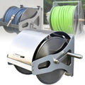 Garden Hose Holder,Wall-Mounted Watering Gun Hose Organizer,Stainless Steel Reel with Lid,Portable Garden Water Hose Reel Holder for Garden Outdoor Gardening by Unknown