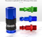 GASHER 12PCS Aluminium 1/4 Inch Female AMT Universal Air Coupler,1/4 NPT Basic Flow Quick Connect Air Coupler For Professional Jobsites, In automotive Shops Or At Home（blue） - Image 4