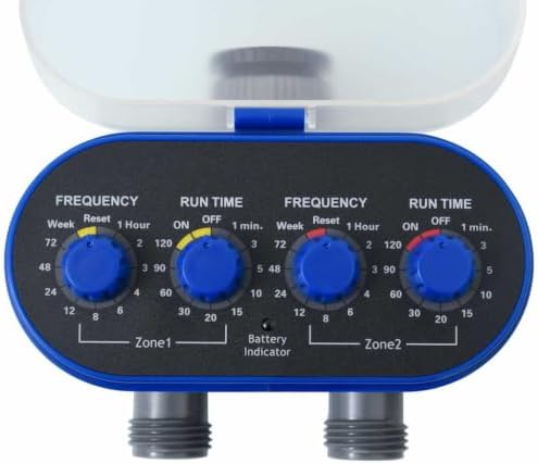 Dual Outlet Water Timer for Garden Irrigation, Automatic Watering System for Lawn and Plant Care, Programmable Hose Faucet Controller with 2 Separate Ball Valves - Image 2