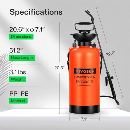 VIVOSUN 1.85-Gallon Pump Pressure Sprayer - Image 2