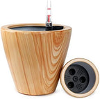 10 in Self-Watering Planters, 10 Inch, 2-Pack, Light Brown - Image 6