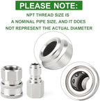 TAISHER 6PCS 304 Stainless Steel 3/8" Female NPT High Pressure Washer Quick Connect Coupler for Pressure Washing Gun Hose Accessories - Image 3