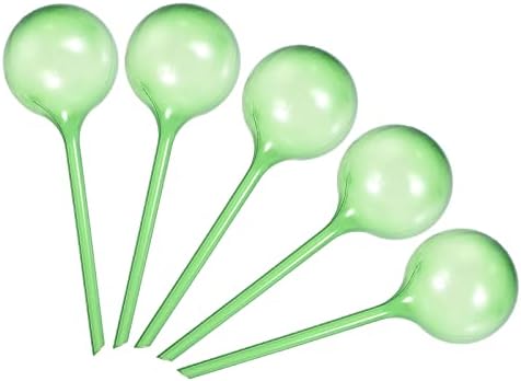 MECCANIXITY Self-Watering Bulb 80mm Dia. Plastic Automatic Watering Globe Ball Irrigation Device for Potted Plants, Green 5Pcs by MECCANIXITY