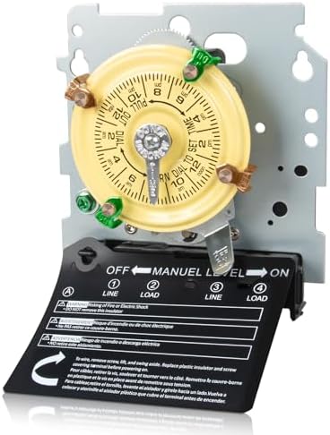 T104M Mechanical Timer Switch Mechanism Only 208-277V AC DPST 5HP 40A by Unknown