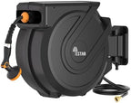 Retractable Garden Hose Reel 1/2 in x100 ft, Wall Mounted Hose Reel by Garden