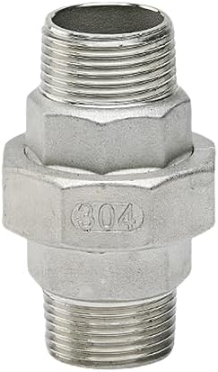 304 Stainless Steel Union Pipe Fitting Connector Adapter for Garden Hose, 1pc(DN20 0.75Inch) - Image 2