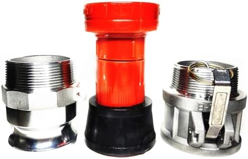SAFBY Fire Hose Nozzle 2 Inch NPSH/NPT Thermoplastic Fire Equipment Spray Jet Fog with 2 Inch Aluminum Female and Male Fitting - Image 5