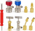 OMT AC Adapter Tool Kit, 9Pc R134a & R410a Gauge Hose Conversion Fittings by OrionMotorTech