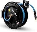 BLUBIRD BBR1250 20ga. Retractable Hose Reel with 1/2" X 50' Air Hose, 12 Point Ratcheting Gear, Next-Gen Rubber, Lightest, Strongest, Most Flexible, 300 PSI, 50F to 190F Degrees, Polyester Braided by BLUBIRD