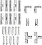 High-Performance Brass Patio Misting Kit – 11 Brass Anti-Drip Micro-Nozzles & 16 1/4″ Slip Connectors for High-Pressure Outdoor Cooling Misting (UNC 10/24, 0.012″ Precision Orifice, 280-1500 psi) by TLTOOLEGIN
