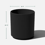 Veradek Round Demi Planter Pots for Indoor/Outdoor Garden Use, Made from Plastic-Concrete Mix with Drainage Holes, Perfect for Small to Large Succulent Plants, Flowers, Modern Interior Plants - Image 3