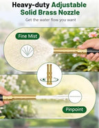 SPECILITE 75ft 304 Stainless Steel Garden Water Hose with Brass Nozzle - Image 3