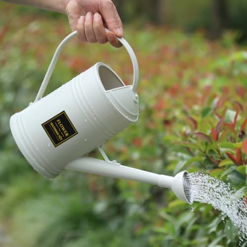 Long Spout Watering Can, 1.8L Metal Sprinkler Head for Indoor Outdoor - Image 2