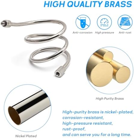 40 Pack Flexible Nozzle Extensions, Brass Mist Rod for Misting System, Bendable Copper Extended Pole 10/24 UNC for Humidification, Cooling, Dust Control, Landscaping(5.6Inch, 19.5Inch, 20 each) - Image 2