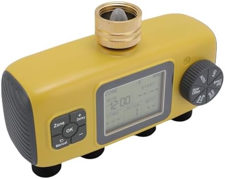 Lawn Irrigation Timers 4 Zone, Programmable Water Timer for Garden Hose with Rain Delay, Smart Automatic Watering System, Easy Set Sprinkler Timer for 3/4 1/2 Faucet Outdoor Yard - Image 3