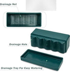 D'vine Dev 2-Pack Rectangular Planters, 12 x 4.5 in, Green, 76-X-C-2 - Image 4