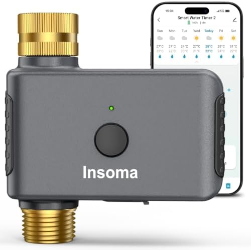 Insoma WiFi Water Timer for Garden Hose, Brass Inlet Outlet by Insoma