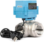 U.S. Solid 1 inch NPT WiFi Smart Motorized Ball Valve, NSF Certified Stainless Steel 3-Way 4-Position Electric Valve for Drinking Water, HVAC, Solar Bypass; USB Powered with LED Flow Window - Image 3