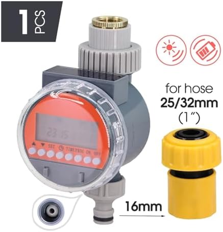 NURII Solar Powered Ball Valve Garden Digital Water Timer, Programmable Hose Sprinkler Controller Waterproof Auto Irrigation (Size : Type E) - Image 2