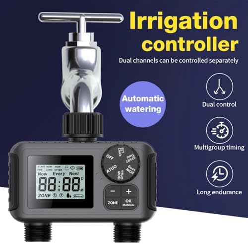 Water Timer Sprinkler Timer with 2 Zone Watering Controller - Image 5