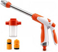 Garden Hose Foam Sprayer, 2-in-1 Water and Foam Hose Nozzle with Adjustable Spray Patterns, 100 ml Soap Bottle, Stainless Steel Wand and Hose Connectors for Car Wash, Garden Watering by Oulores
