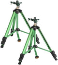 Green Zinc Alloy Water Bird Sprinkler, Heavy Duty Tripod Base Garden Sprinkler, 360 Degree Large Area Irrigation, Durable Flip Lock Legs & Adjustable Nozzle, 2 Pack by Unknown