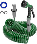 SPECILITE 3/8" Lightweight Coil Garden Hose 50 FT, EVA Flexible Water Hose by SPECILITE