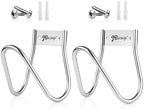 JBscoop Garden Hose Holder Stainless Steel Small Wall Mount Garden Hose Hook, Ideal for Water, Air, Hydraulic Hose, Ropes, Extension Cords Heavy Duty & Rust Proof Set of 2 by JBscoop