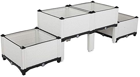 Ochine Raised Garden Bed Planter Box Kit Self-Watering Plastic Elevated Garden Beds Flowers Vegetables Herbs DIY Gardening Outdoor Indoor Planting Grow Box Container for Garden Patio Balcony Backyard by CombinationofFashionandQuality