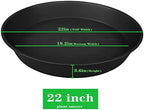 2 Pack of 20 22 inch Plant Saucer, 3.6" Depth Tray, Large Deep Heavy Duty Saucers for Pots, Garden Plastic Flower Plant Trays for Indoors Outdoor, Tray for Planter 19-23" (Black) - Image 2