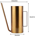 Watering Cans, 1500 ml Metal Stainless Steel Can Pot with Long Spout, Garden, Indoor Plants - Image 3