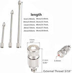 10 Pack Flexible Nozzle Extension for 3/16 UNC Fog Nozzle, Atomization Sprayer Nozzle Extensions Misting Extended Pole, High Pressure Stainless Steel Misting Nozzles(Size:Pole 50cm) - Image 2