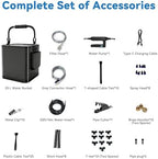 Portable Misting Cooling System Kit with 10M Hose, 4500mAh Rechargeable Pump and 8 Mist Nozzles, Outdoor Misting System for Patio, Garden, Backyard, Camping, Beach, Golf Cart and Animal Shelter - Image 7