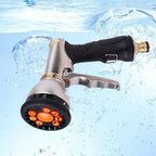 Function Garden Hose Nozzle, Zinc Alloy and Copper, Adjustable Water Spray - Image 7