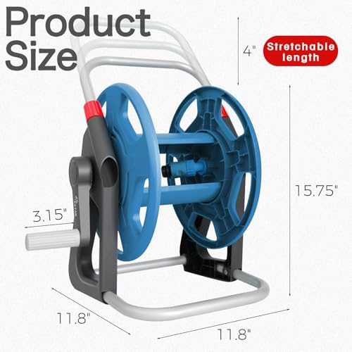 Garden Water Hose Reel,Holds 50-60 Ft of 5/8" Hose - Image 2